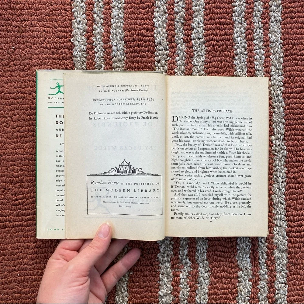 Rare 1954 Edition: The Picture of Dorian Gray & De Profundis by Oscar Wilde #125 - Picture 8 of 14